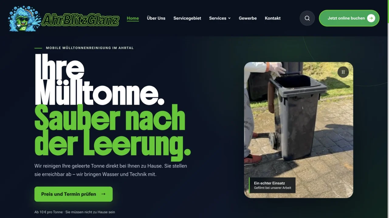 AHR Blitzglanz – WordPress Service Website